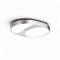 LED flush mount ceiling light fixture in brushed nickel finish 20 x 10 x 5cm